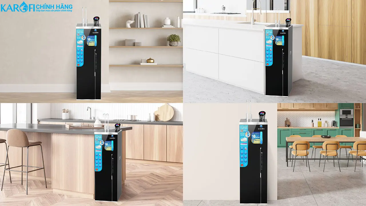 Máy lọc nước nóng lạnh Hydro-ion kiềm Karofi KAE-S86 PRO